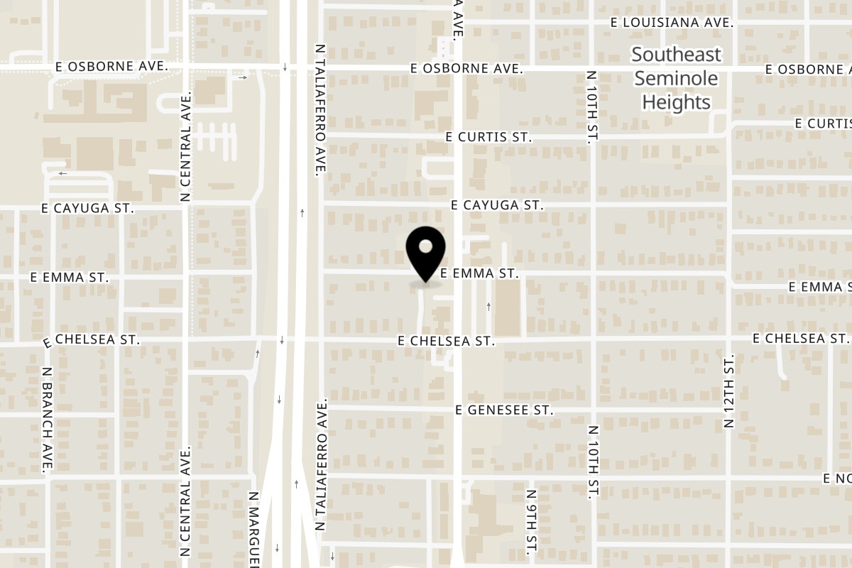 Map showing the location of Rene's Mexican Kitchen 4414 North Nebraska Avenue on 4414 N Nebraska Ave in Tampa